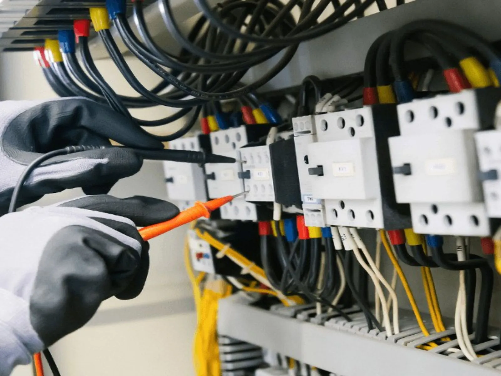 A consumer unit being tested